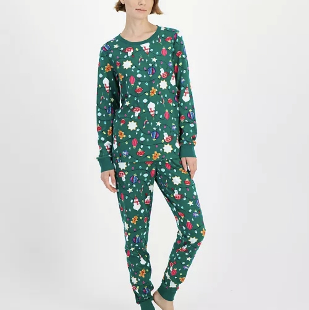 Women's Ornament Cotton Pajamas Set